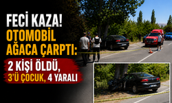 Otomobil Ağaca Çarptı: 2 Kişi Öldü, 3'ü Çocuk, 4 Yaralı