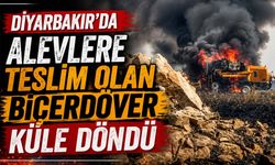 Diyarbakır'da Alevlere Teslim Olan Biçerdöver Küle Döndü