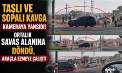 Diyarbakır'da Taşlı ve Sopalı Kavga Kameraya Yansıdı: Ortalık Savaş Alanına Döndü, Araçla Ezmeye Çalıştı