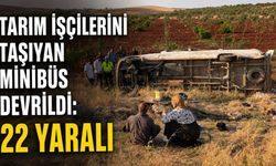 Tarım işçilerini taşıyan minibüs devrildi: 22 yaralı
