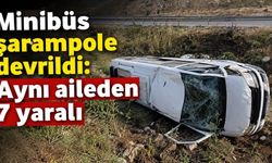 Minibüs şarampole devrildi: Aynı aileden 7 yaralı
