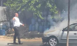 Otomobil bomba gibi patladı
