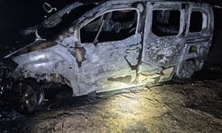 Bitlis'e komşu ilde anız yangınında araç hurdaya döndü