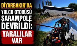 Diyarbakır’da yolcu otobüsü şarampole devrildi: Yaralılar var