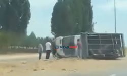 Bitlis’te kontrolden çıkan transit devrildi