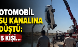 Otomobil su kanalına düştü: Vatandaşlar 5 kişi için seferber oldu