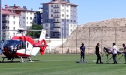 Şeker komasına giren hasta için ambulans helikopter havalandı