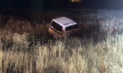 Batman'da gece saatlerinde araç tarlaya devrildi