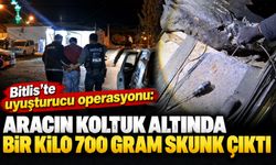 Bitlis'te uyuşturucu operasyonu: Aracın koltuk altında bir kilo 700 gram skunk çıktı