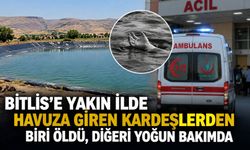 Bitlis'e yakın ilde havuza giren 2 kardeşten biri hayatını kaybetti