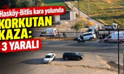 Hasköy-Bitlis kara yolunda korkutan kaza: 3 yaralı