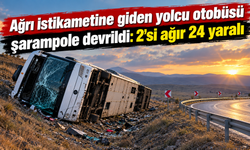 Yolcu otobüsü şarampole devrildi: 2'si ağır 24 yaralı