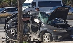 Bir kişinin öldüğü 4 kişinin yaralandığı feci kazanın görüntüleri ortaya çıktı
