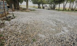 Bitlis'te aniden bastırdı! Dolu yağışı ortalığı beyaza bürüdü