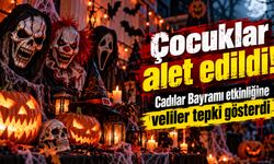 Çocuklar alet edildi! Cadılar Bayramı etkinliğine veliler tepki gösterdi