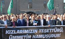Fatih Erbakan, Diyarbakır'da başörtüsü protestosuna katıldı