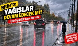 Bitlis'te yağışlar devam edecek mi? İşte 5 günlük hava durumu