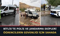 Bitlis’te Polis ve Jandarma Ekipleri Öğrencilerin Güvenliği İçin Sahada