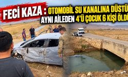 Feci kaza : Otomobil su kanalına düştü, aynı aileden 4’ü çocuk 6 kişi öldü