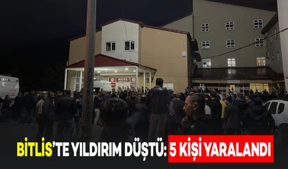 Bitlis'te Mezraya Yıldırım Düştü: 5 Kişi Yaralandı