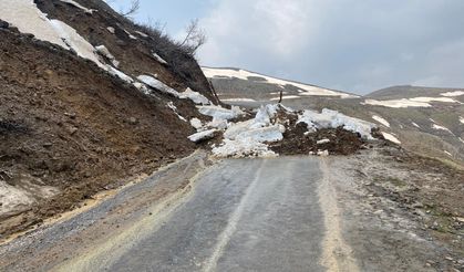 Muş'ta Heyelan Meydana Geldi: Yol Kapandı