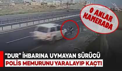 “Dur” İhbarına Uymayan Sürücü Polise Çarparak Kaçtı: Polis Memuru Yaralandı