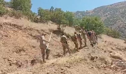 Orman Yangınlarına Asker ve Köylüler Seferber Oldu