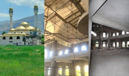 Güroymak'ta kaba inşaatı tamamlanan cami hayırseverlerin desteğini bekliyor