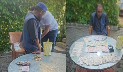 Dilencinin üzerinden 5 bin lira çıktı