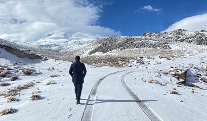 Aydınlar Beldesi Kar Yağışıyla Beyaza Büründü