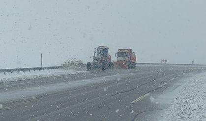 Van'ın yüksek kesimlerde lapa lapa kar yağdı