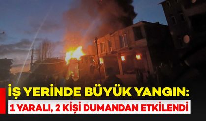Van’da İş Yerinde Yangın: 1 Yaralı, 2 Kişi Dumandan Etkilendi