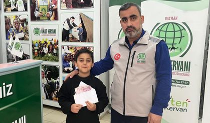 Minik Eymen’den Gazze’ye Anlamlı Bağış