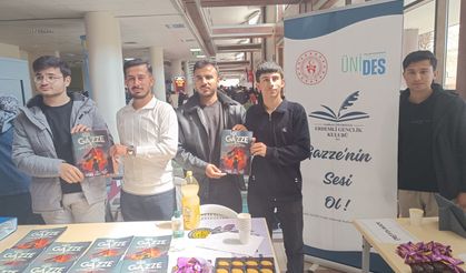 Üniversite öğrencilerinden Gazze için stant