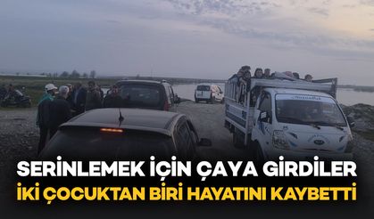 Serinlemek İçin Çaya Giren 2 Çocuktan Biri Boğularak Hayatını Kaybetti