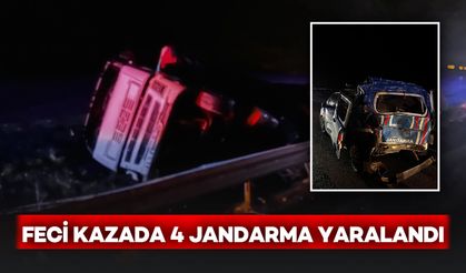 Zincirleme Kazada 4 Jandarma Personeli Yaralandı