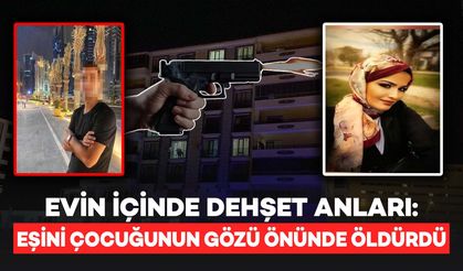 Evde Dehşet Anları: Eşini Çocuğunun Gözü Önünde Öldürdü