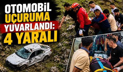 Otomobil Uçuruma Yuvarlandı: 4 Yaralı
