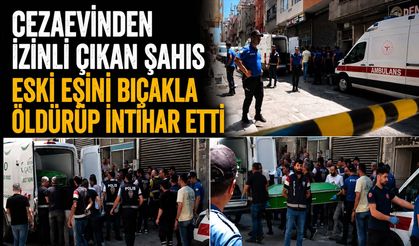 Cezaevinden İzinli Çıkan Şahıs Eski Eşini Bıçakla Öldürüp İntihar Etti