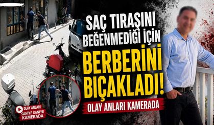 Saç Tıraşını Beğenmediği İçin Berberini Bıçakladı: Olay Anları Kamerada