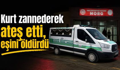 Kurt zannederek ateş etti, eşini öldürdü