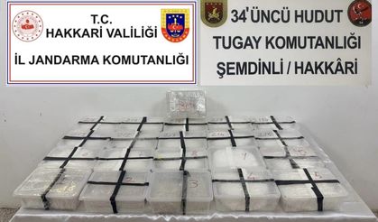 Hakkari'de operasyon: Metamfetamin, eroin ve sentetik hap ele geçirildi