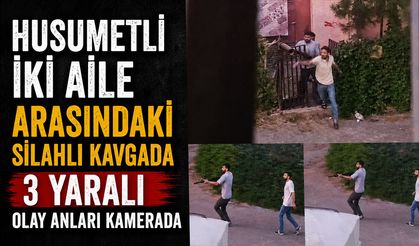 Husumetli İki Aile Arasındaki Silahlı Kavgada 3 Yaralı: Olay Anları Kamerada