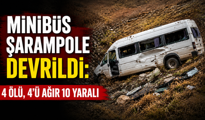 Yolcu minibüsü şarampole devrildi: 4 ölü, 10 yaralı
