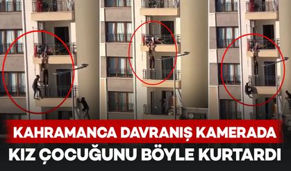 Kahramanca davranış kamerada: Kız çocuğunu böyle kurtardı