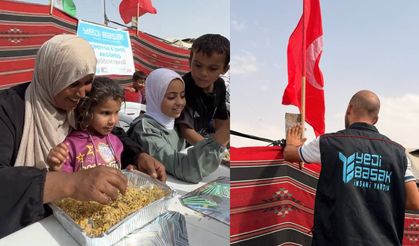Evlenen çiftin düğün yemeği Gazze'de binlerce kişiye ulaştı