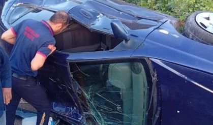 Siirt'te otomobil evin bahçesine düştü: 4 yaralı