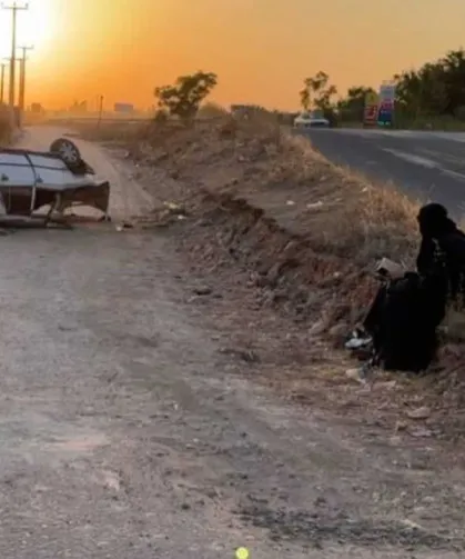 Ters Dönen Araçtan Sağ Salim Çıktı, Oturup Kuran'ı Kerim Okudu