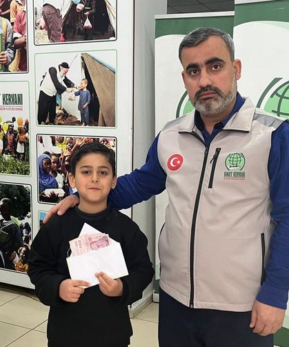 Minik Eymen’den Gazze’ye Anlamlı Bağış