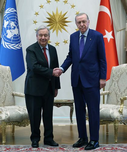 Cumhurbaşkanı Erdoğan, BM Genel Sekreteri Guterres'i kabul etti